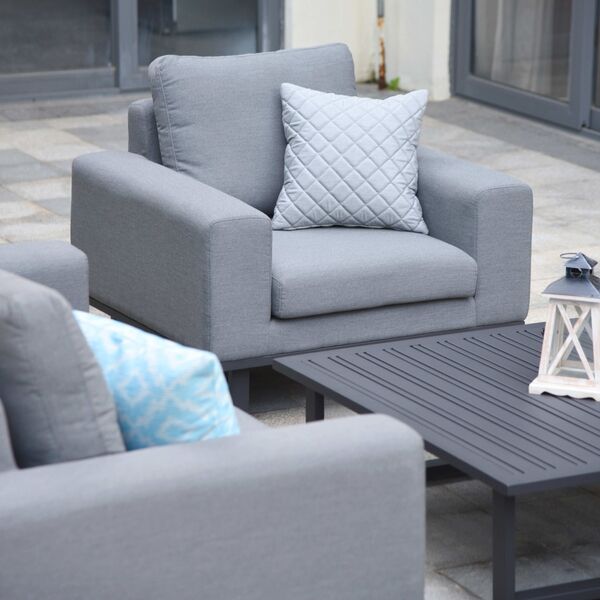 Maze - Outdoor Fabric Ethos Garden Sofa Armchair - Flanelle