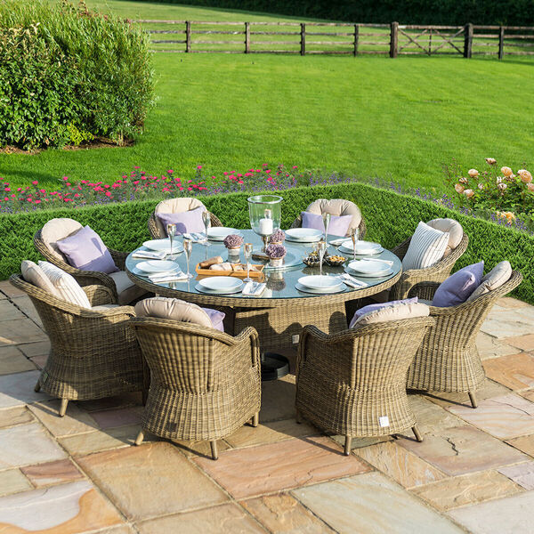Maze - Winchester Heritage 8 Seat Round Rattan Dining Set with Ice Bucket & Lazy Susan product image