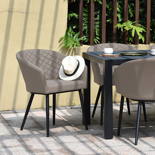 Maze - Outdoor Fabric Pair of Ambition Dining Chairs - Taupe product image