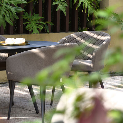 Maze - Outdoor Fabric Pair of Ambition Dining Chairs - Taupe product image