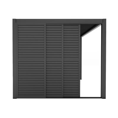 Maze - Como Pergola Sliding Grey Louvre Panel Door (270 x 218cm) - fits within 3m product image