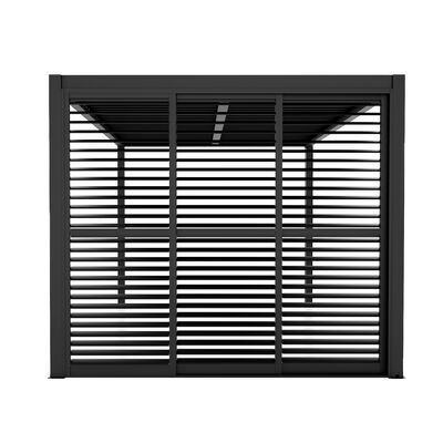 Maze - Como Pergola Sliding Grey Louvre Panel Door (270 x 218cm) - fits within 3m product image