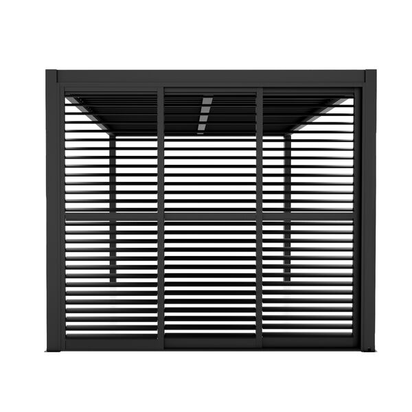 Maze - Como Pergola Sliding Grey Louvre Panel Door (270 x 218cm) - fits within 3m product image