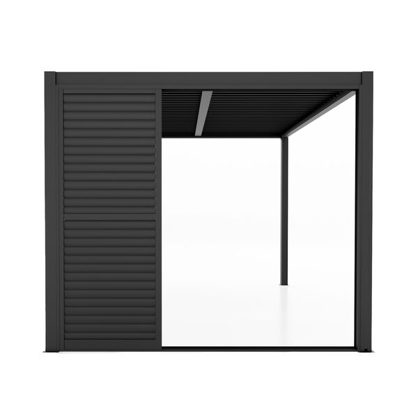 Maze - Como Pergola Sliding Grey Louvre Panel Door (270 x 218cm) - fits within 3m product image