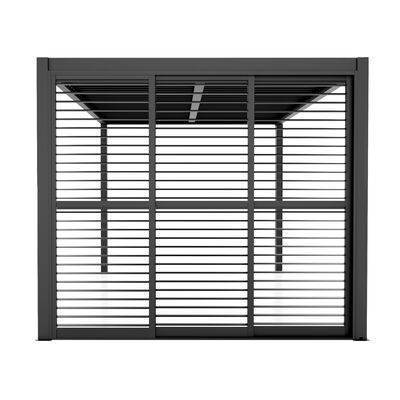 Maze - Como Pergola Sliding Grey Louvre Panel Door (270 x 218cm) - fits within 3m product image