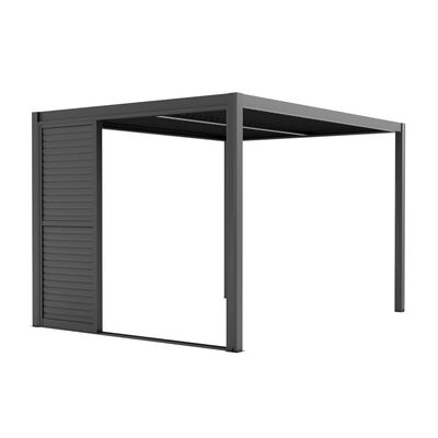 Maze - Como Pergola Sliding Grey Louvre Panel Door (270 x 218cm) - fits within 3m product image