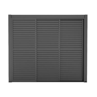 Maze - Como Pergola Sliding Grey Louvre Panel Door (270 x 218cm) - fits within 3m product image