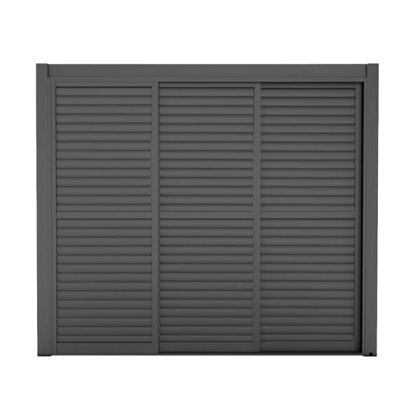 Maze - Como Pergola Sliding Grey Louvre Panel Door (270 x 218cm) - fits within 3m product image