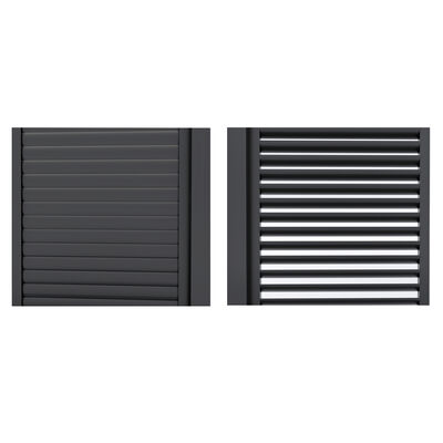 Maze - Como Pergola Sliding Grey Louvre Panel Door (270 x 218cm) - fits within 3m product image