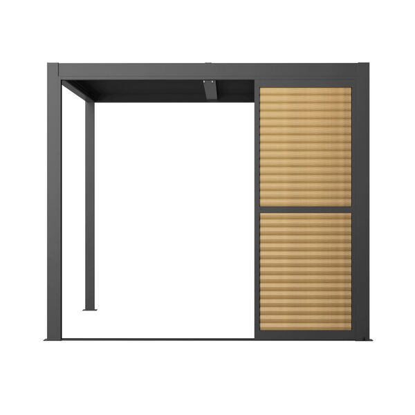 Maze - Como Pergola Sliding Wood Effect Louvre Panel Door (270 x 218cm) - fits within 3m product image