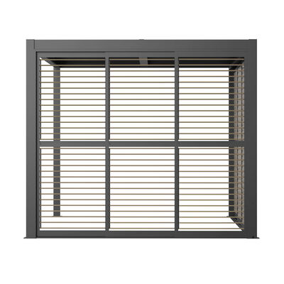 Maze - Como Pergola Sliding Wood Effect Louvre Panel Door (270 x 218cm) - fits within 3m product image