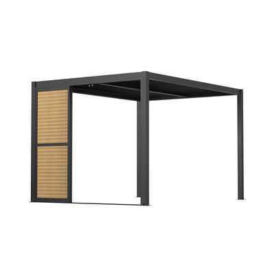 Maze - Como Pergola Sliding Wood Effect Louvre Panel Door (270 x 218cm) - fits within 3m product image