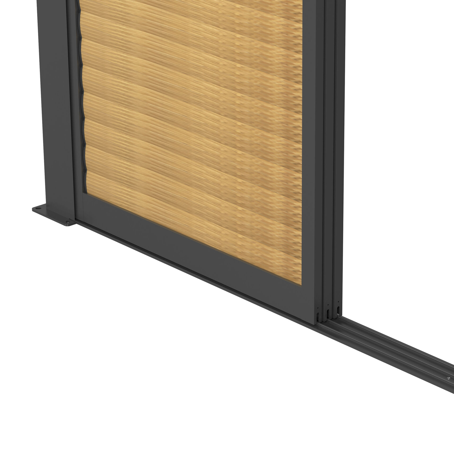 Maze - Como Pergola Sliding Wood Effect Louvre Panel Door (370 x 218cm) - fits within 4m product image