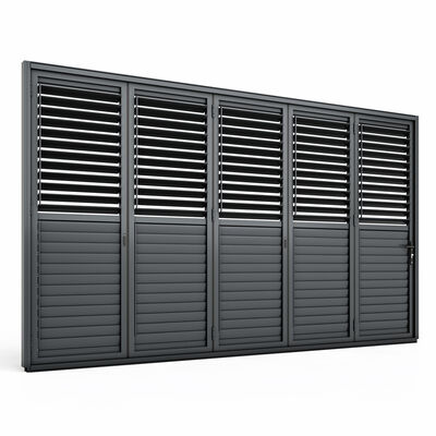 Maze - Eden Pergola Bi Folding Louvre Door fits within 4m - Grey product image