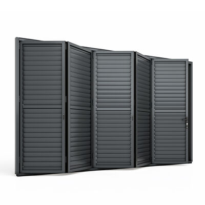 Maze - Eden Pergola Bi Folding Louvre Door fits within 4m - Grey product image