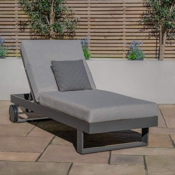 Maze - Vancouver / New York Aluminium Sunlounger - Dove Grey product image