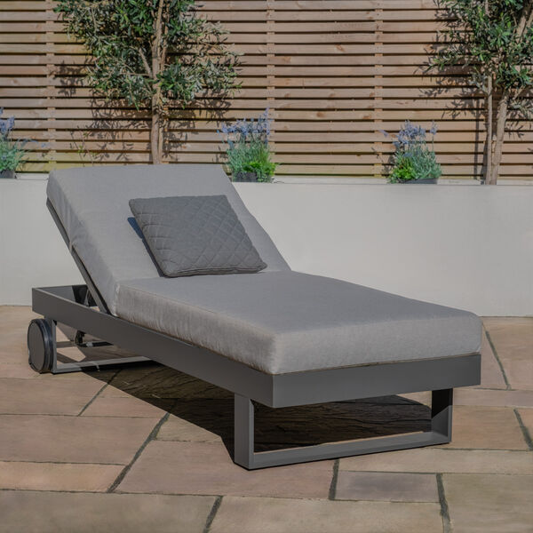 Maze - Vancouver / New York Aluminium Sunlounger - Dove Grey product image