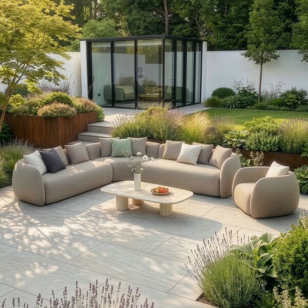 Monte Carlo Large Corner Sofa Set With Armchair