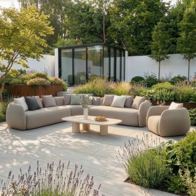Monte Carlo Large Corner Sofa Set With Armchair