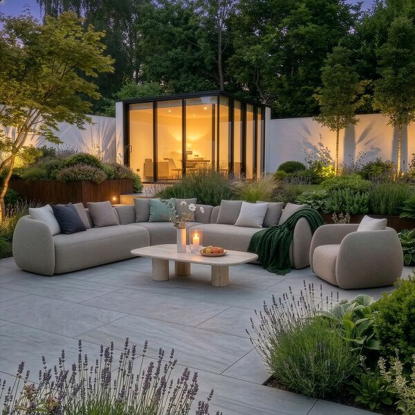 Monte Carlo Large Corner Sofa Set With Armchair