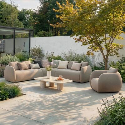 Monte Carlo Small Corner Sofa Set With Armchair