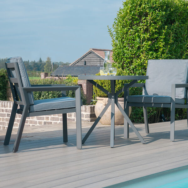 Maze - New York 3 Piece Aluminium Bistro Set - Grey product image