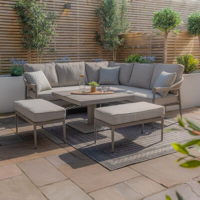 Maze - Florence Rope Weave Corner Dining Set with Square Rising Table & 2 Stools product image