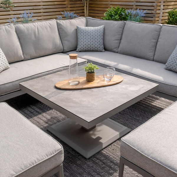 Maze - Florence Rope Weave Corner Dining Set with Square Rising Table & 2 Stools product image
