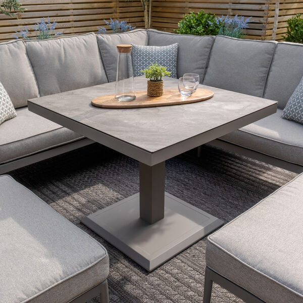 Maze - Florence Rope Weave Corner Dining Set with Square Rising Table & 2 Stools product image