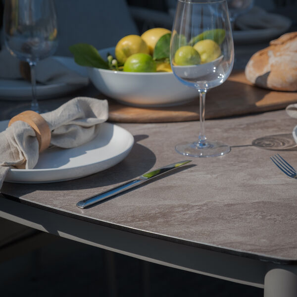 Maze - Monaco Rope Weave 8 Seat Rectangular Dining Set - Cool Linen product image
