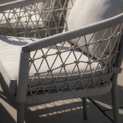 Maze - Jakarta Teak Oval Dining Table with 8 Monaco Cool Linen Rope Weave Dining Chairs product image