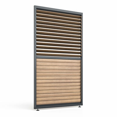 Maze - Eden Pergola Adjustable Wood Effect Louvre Panel (125 x 222cm) - fits within 4m product image