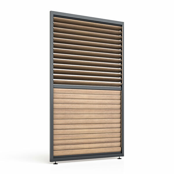 Maze - Eden Pergola Adjustable Wood Effect Louvre Panel (131 x 222cm) - fits within 3m product image
