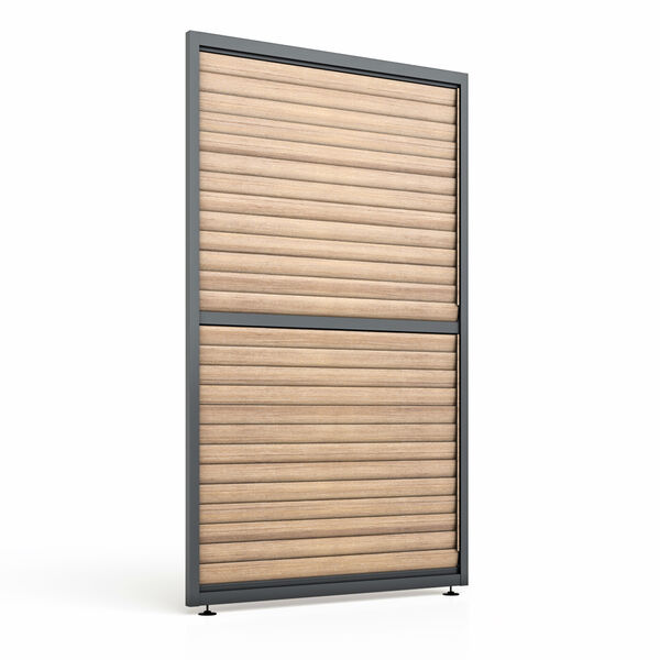 Maze - Eden Pergola Adjustable Wood Effect Louvre Panel (131 x 222cm) - fits within 3m product image