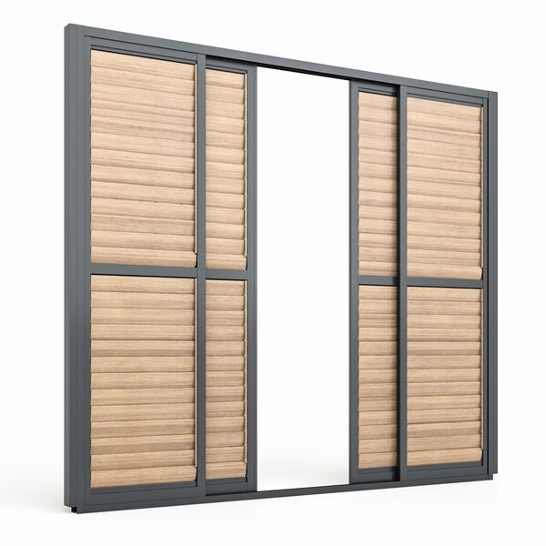 Maze - Eden Pergola Sliding Louvre Panel Door 254x222 product image