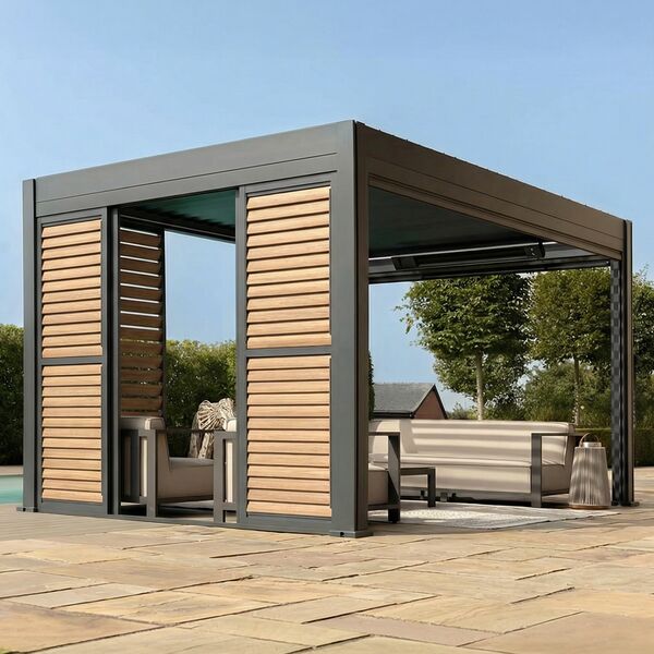 EOF-412 Plabako 8DESIGN+ 2隠しエディション Maze - Eden Pergola Sliding Louvre Panel Door 254x222 | Maze Living
