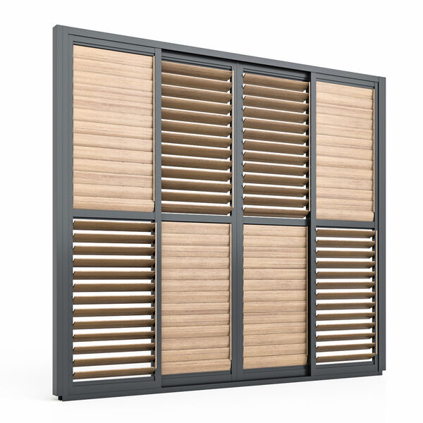 Maze - Eden Pergola Sliding Louvre Panel Door 254x222 product image