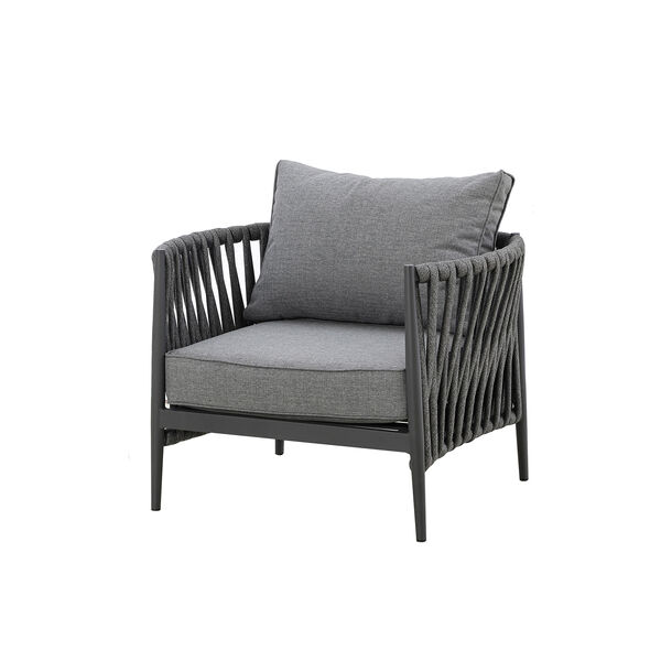 Maze - Milan Rope Weave Lounge Chair - Charcoal product image