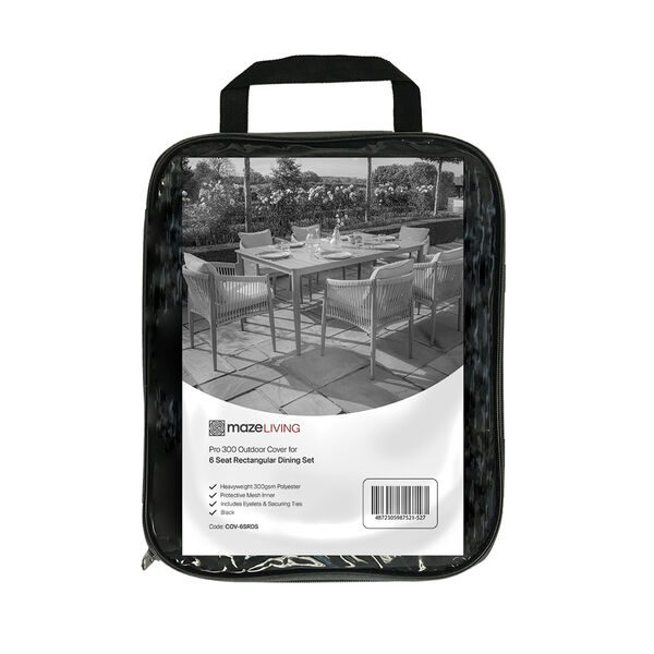 Maze - Pro 300 Outdoor Furniture Cover for 6 Seat Rectangular Dining Set