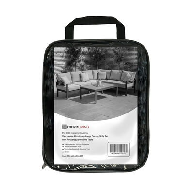 Maze - Pro 300 Outdoor Furniture Cover for Vancouver Aluminium Large Corner Sofa Set with Rectangular Coffee Table product image