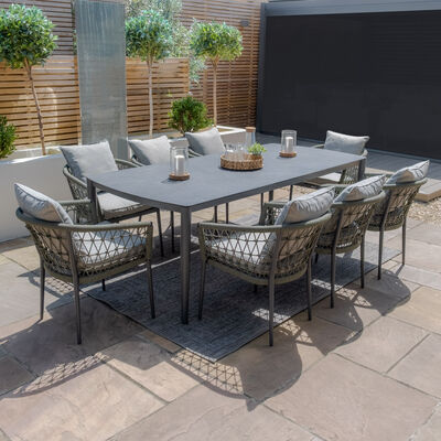 Maze - Monaco Rope Weave 8 Seat Rectangular Dining Set product image