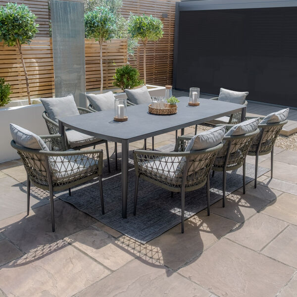 Maze - Monaco Rope Weave 8 Seat Rectangular Dining Set product image