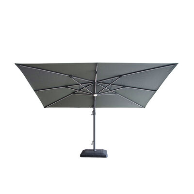 Maze - Aramis Solar LED 3m x 4m Rectangular Rotating Cantilever Parasol with Base - Oil Green product image