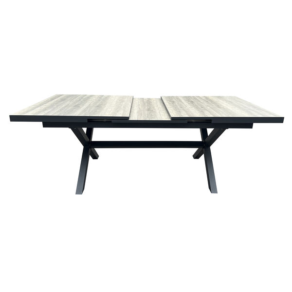Maze - Vienna Small 4 - 6 Seat Extending Rectangular Dining Table with Charcoal Aluminium Frame product image