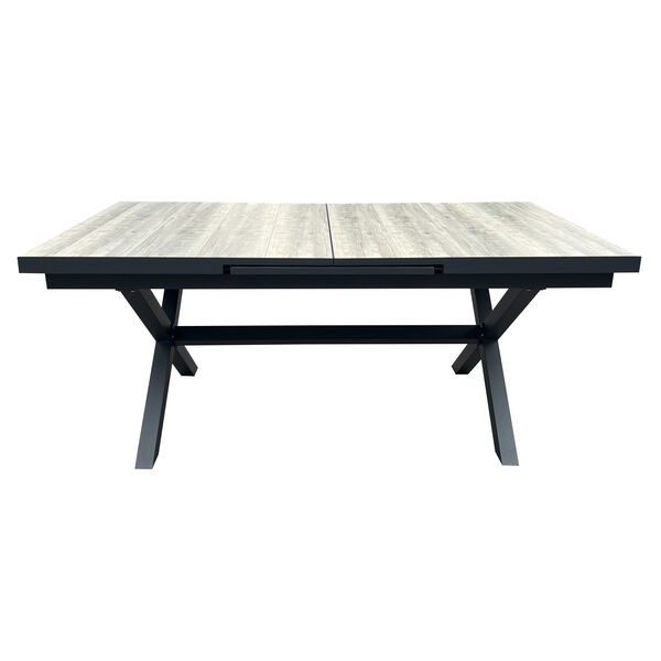 Maze - Vienna Small 4 - 6 Seat Extending Rectangular Dining Table with Charcoal Aluminium Frame product image