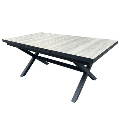 Maze - Vienna Small 4 - 6 Seat Extending Rectangular Dining Table with Charcoal Aluminium Frame product image