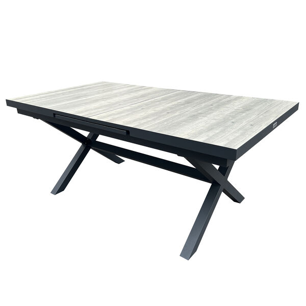 Maze - Vienna Small 4 - 6 Seat Extending Rectangular Dining Table with Charcoal Aluminium Frame product image