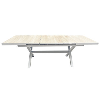 Maze - Vienna Small 4 - 6 Seat Extending Rectangular Dining Table with Dawn Grey Aluminium Frame product image