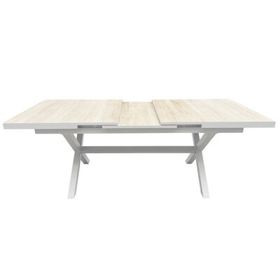 Maze - Vienna Small 4 - 6 Seat Extending Rectangular Dining Table with Dawn Grey Aluminium Frame product image