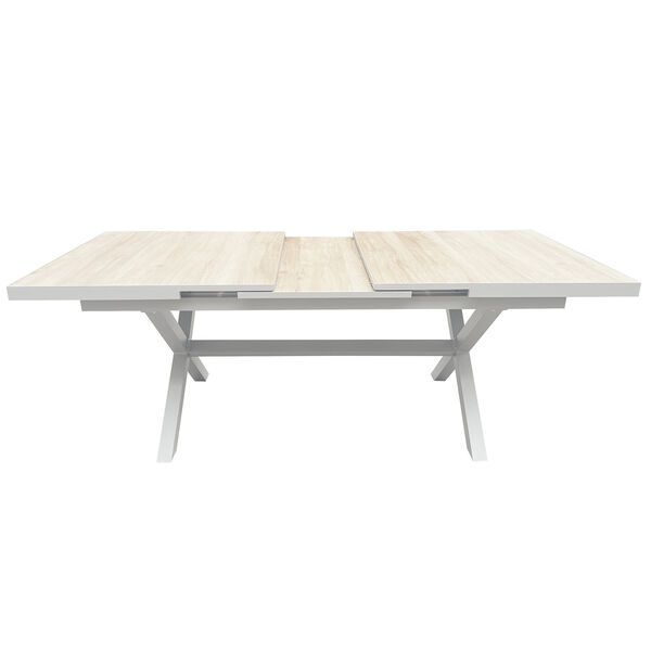 Maze - Vienna Small 4 - 6 Seat Extending Rectangular Dining Table with Dawn Grey Aluminium Frame product image